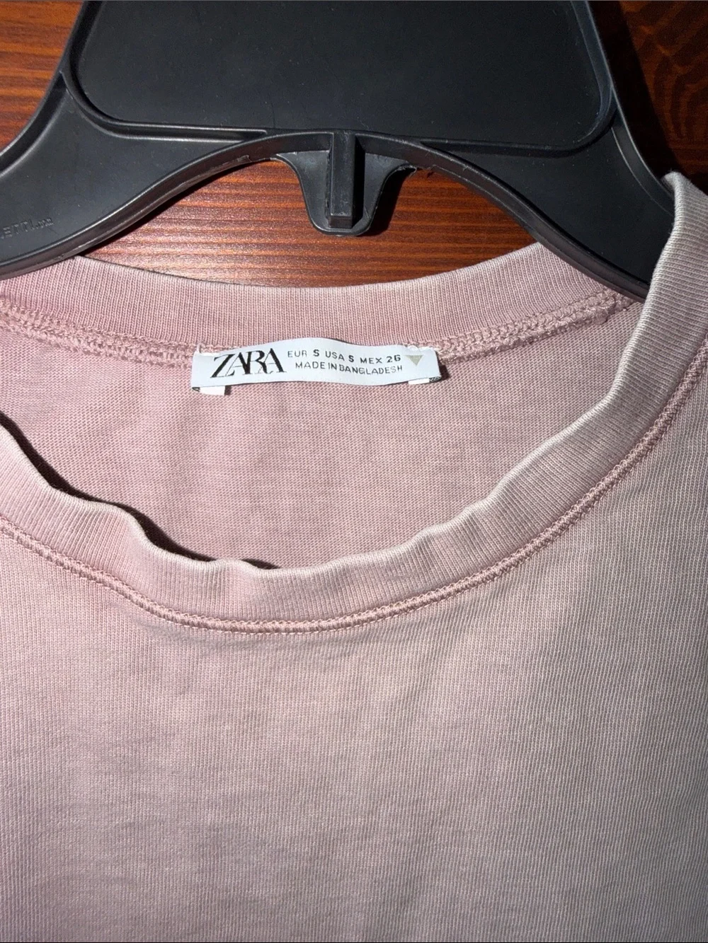 Zara Cropped Boxy Cotton Muscle Tee Pink Orchid Cap Sleeve Top S